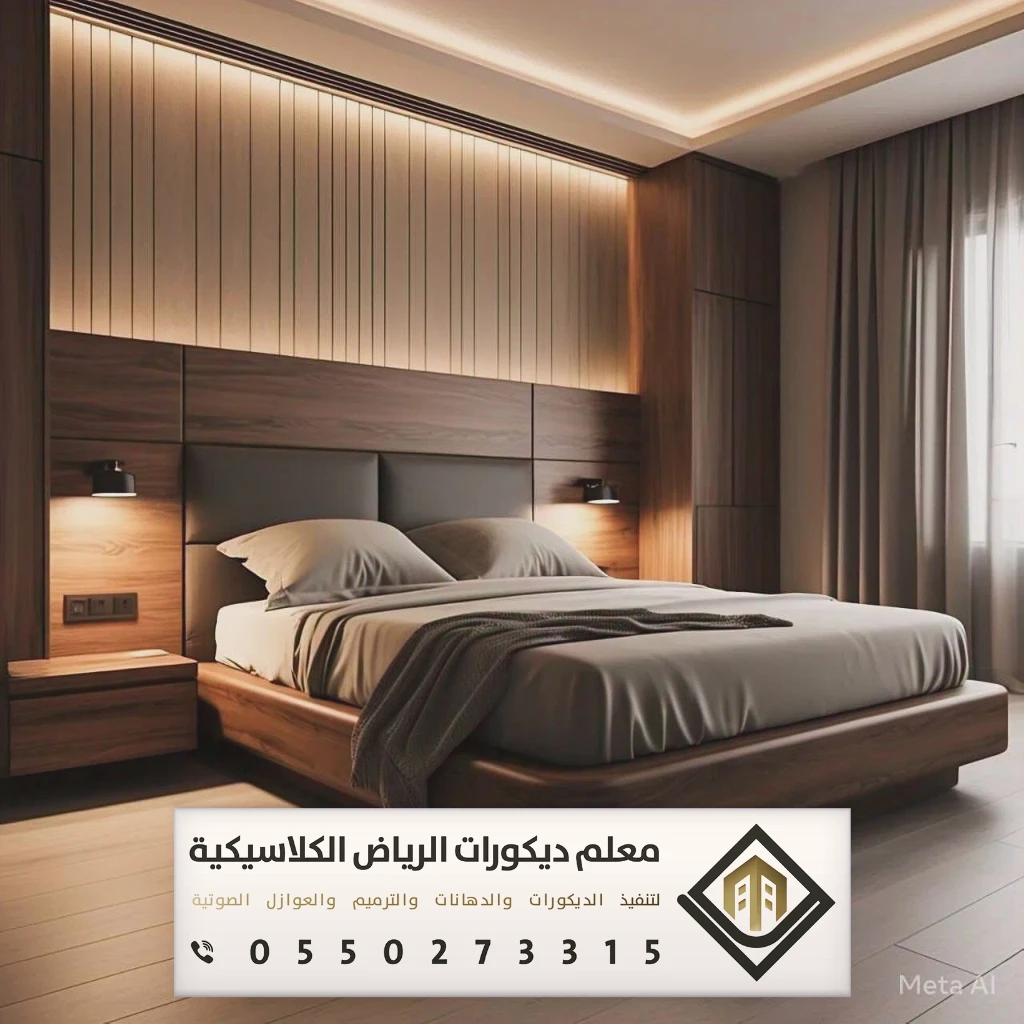 تفصيل هيدبورد بالرياض 0550273315 تفصيل هيدبورد خلفية سرير في الرياض 24 ديكور خلف السرير خشب في الرياض