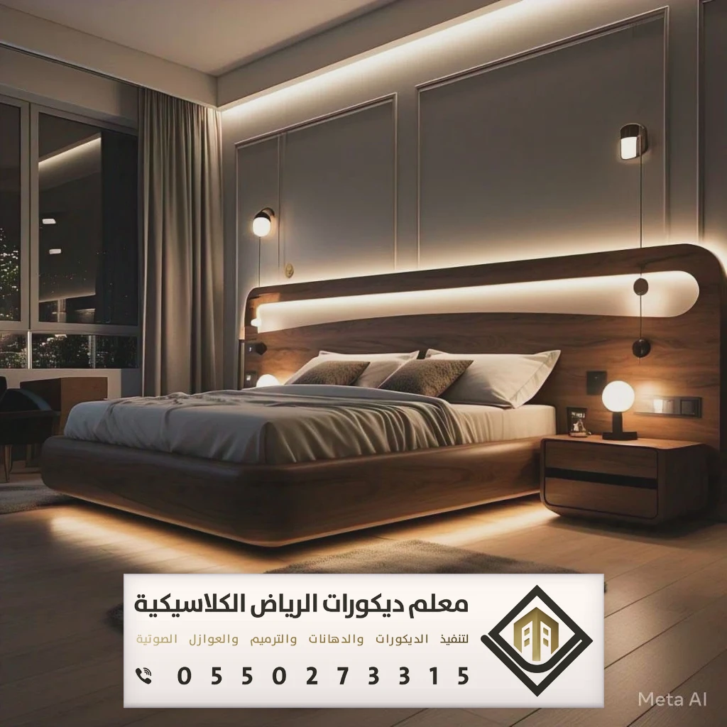 تفصيل هيدبورد بالرياض 0550273315 تفصيل هيدبورد خلفية سرير في الرياض 16 شكل ديكور خلفية غرفة نوم في الرياض